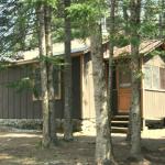 The snow has finally melted. Springtime exterior view of cabin 2.